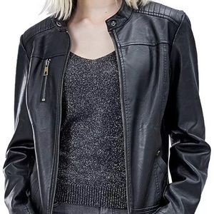 Faux leather jacket